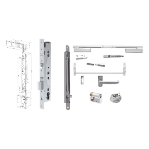ABLOY PE460PE920KITSYS245 – Kit de Cerradura Electrificada / Control de Acceso Integrado / Barra Antipánico / Perfil Angosto / Acero Inoxidable