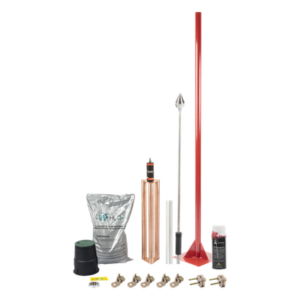 TOTAL GROUND KIT-MASTER-01-V2 – Kit Pararrayo / Punta de Aluminio / Protección 160 m (524.9 ft) / SPTE / Norma NMX-J-549-ANCE-2005