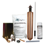 TOTAL GROUND KITMASTERALUT – Kit de Protección Contra Tormentas Eléctricas / 80 m (262.5 ft) de Diámetro de Protección / Mástil 1.2 m (3.9 ft) / Electrodo 100 A / Mejorador de Suelo 11 kg / Sistema Externo e Interno