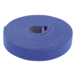 PRECISION PST-C05-001-BLU – Cinta de Contacto Autoadherente / 1.6 cm x 25 m (0.63 in x 82 ft) / Gancho y Bucle / Espalda con Espalda / Uso Interior y Exterior