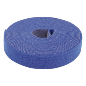 PRECISION PST-C05-001-BLU – Cinta de Contacto Autoadherente / 1.6 cm x 25 m (0.63 in x 82 ft) / Gancho y Bucle / Espalda con Espalda / Uso Interior y Exterior