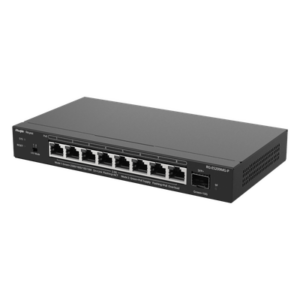 RUIJIE RG-ES209MG-P – Switch Administrable Capa 2 PoE+ / 8 puertos 2.5Gb / 1 SFP+ 10Gb / 130W PoE / 60Gbps switching / Sin ventilador