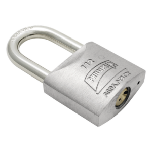 PHILLIPS-ASSA ABLOY MX123 – Candado Metálico de Gancho Largo / Mecanismo 4 Pernos / Llave PH-32 / Barreno de Drenaje / Acabado Niquelado