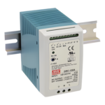 MEANWELL DRC-100-A – Fuente de Poder Riel DIN / 100W / Salida Dual 13.8V CC / Cargador de Batería Integrado / 87% Eficiencia / Convección Natural
