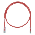 PANDUIT NK6PC1RDY – Cable de Parcheo UTP / Categoría 6 / 0.3 m (1 Pie) / 24 AWG / T568B / CM / Rojo