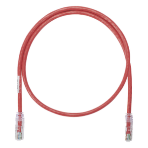 PANDUIT NK6PC1RDY – Cable de Parcheo UTP / Categoría 6 / 0.3 m (1 Pie) / 24 AWG / T568B / CM / Rojo