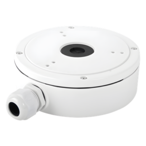 SYSCOM VIDEO DS-1280ZJ-M-AX – Caja de Conexiones para Cámara Domo / Aleación de Aluminio / IP66 / Conector 25 mm (1') / 157 x 185 x 51.5 mm / 621 g