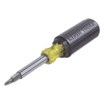 KLEIN TOOLS 32500-12CS-SEN – Desarmador Multipunta / 11 en 1 / 8 Puntas Intercambiables / Mango 184 mm / 7.2 pulgadas