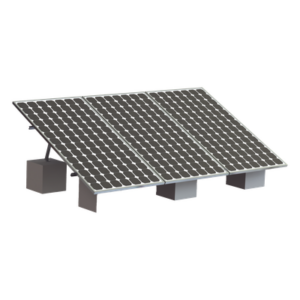 EPCOM POWERLINE VEKTOR8R3M – Estructura de Montaje Solar / 3 Módulos Fotovoltaicos / Riel Tipo 8 de 4050 mm / Aluminio Anodizado / Resistencia al Viento 136 km/h / Ángulo 20° a 45°