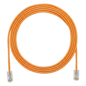 PANDUIT UTP28X20OR – Cable de Parcheo UTP / Cat6A / 500 MHz / 28AWG Diámetro Reducido 4.7 mm / CM/LSZH / PoE 802.3bt / 6.1 m (20 ft) / Naranja