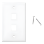 LINKEDPRO BY EPCOM LP-FP-17 – Placa de Pared / 2 Puertos Keystone / Montaje Vertical / UL 94V-0 / 70 x 115 mm (2.75 x 4.52 in)