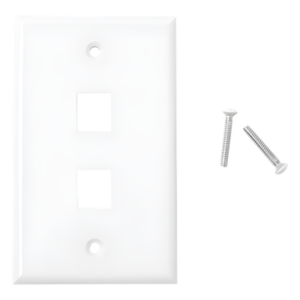 LINKEDPRO BY EPCOM LP-FP-17 – Placa de Pared / 2 Puertos Keystone / Montaje Vertical / UL 94V-0 / 70 x 115 mm (2.75 x 4.52 in)