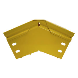 CHAROFIL CHFBVE454X4R8EPK – Curva Vertical Exterior / 45° / 4" x 4" / Radio 8" / Aluminio / Epóxica Amarilla