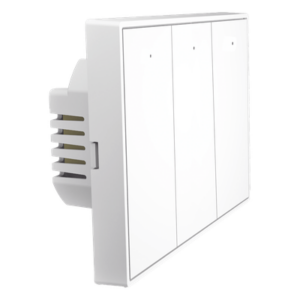 AKUBELA SMSW1023Z – Interruptor táctil inalámbrico / ZigBee 3.0 / 3 zonas independientes / 100-250V / 0.2W standby