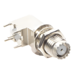RF INDUSTRIES,LTD RFU-6065 – Conector Mini UHF Hembra / Montaje en PCB / Soldable / Cuerpo y Contacto de Estaño / Aislante de Polipropileno