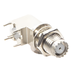 RF INDUSTRIES,LTD RFU-6065 – Conector Mini UHF Hembra / Montaje en PCB / Soldable / Cuerpo y Contacto de Estaño / Aislante de Polipropileno