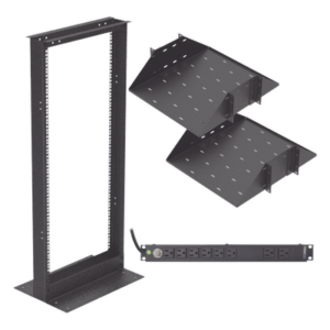 LINKEDPRO BY EPCOM KIT-ORG-24HD – Kit de Rack 19" / 24 UR / 2 Charolas Centrales / PDU 10 Tomas 110 VCA / 15 A Máx.