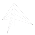 SYSCOM TOWERS KTZ-35E-003 – Torre Arriostrada de Piso / 3 m (9.8 ft) de Altura / Carga Axial 350 kg / Resistencia Viento 200 km/h / Galvanizado Electrolítico ASTM B-633 / 1 Tramo
