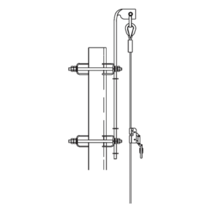 Trylon TRY-ST-LV-100 – Línea de Vida para Torre / Capacidad 300 kg / Acero Inoxidable / Altura 30 m (98.4 ft) / Velocidad Ajustable / Frenos de Precisión