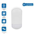 OPTEX FLX-S-ST – Detector PIR Interior / Lente Giratoria 180° / Doble Patrón 12 m (39.4 ft) Ancho o 18 m (59.1 ft) Estrecho / Tolerancia Mascotas 25 kg / Grado 2