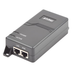 PLANET POE-163 – Inyector PoE / IEEE 802.3at/af / Gigabit / 30 W / 50-54 VDC / 100-240 VAC / 0 a 50 °C
