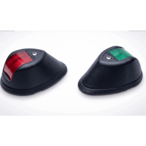 PERKO 0254-B00-DP1 – Set de Luces Verticales de Navegación / Rojo y Verde / 2 MN / Embarcaciones < 20 m (65.6 ft) / 12 VDC / LED 8 W / Carcasa Negra