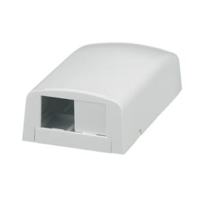 PANDUIT CBX2WH-AY – Caja de Montaje en Superficie / 2 Espacios Mini-Com / 2 Puertos / ABS / 1.95 x 1.06 x 3.65 pulgadas