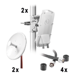CAMBIUM NETWORKS PTP550-KIT34 – Enlace Backhaul completo de alta capacidad, incluye: 2x PTP550CE, 2x NP2GEN2 (34 dBi), 4x Jumpers