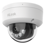 HiLook by HIKVISION IPC-D120HA-LUC – Cámara Domo IP / 2 Megapixel / Dual Light 20 m (65.6 ft) IR + 15 m (49.2 ft) Luz Blanca / Micrófono Integrado / PoE / AcuSense Lite / Interior