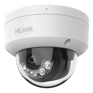 HiLook by HIKVISION IPC-D120HA-LUC – Cámara Domo IP / 2 Megapixel / Dual Light 20 m (65.6 ft) IR + 15 m (49.2 ft) Luz Blanca / Micrófono Integrado / PoE / AcuSense Lite / Interior
