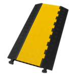 ACCESSPRO AC-903CV – Protector de Cable / 3 Canales 56x55 mm / Carga 6.1 Toneladas / 90 cm (2.95 ft) Largo / Hule y Plástico / Amarillo-Negro