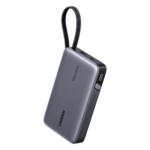UGREEN 55992B – Power Bank / 20000mAh / 72Wh / Carga Rápida 100W PD 3.0 / Salida Múltiple 145W / Cable USB-C Integrado / Compacto 139x80x27 mm