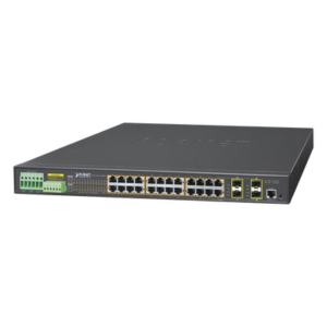 PLANET IGS-5225-24P4S – Switch Industrial Administrable 24 puertos 10/100/1000T 802.3at PoE + 4 Puertos Compartidos 100/1000X SFP