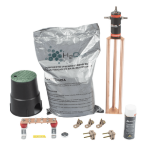 TOTAL GROUND KITMASTER30ABV2 – Kit de Puesta a Tierra / 30 A / Resistencia < 2 Ω / Electrodo Magnetoactivo / Compuesto Higroscópico