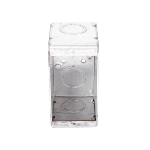 RACO HUB-690 – Caja Multigang / 1 Gang / 2.5 in (6.35 cm) Profundidad / 8 TKO 1/2-3/4 in / 16.0 in³ / Acero Galvanizado