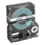 PANDUIT T050X000VPM-BK – Casete de Etiquetas de Vinilo / Cinta Continua / Negro Sobre Blanco / 12 mm x 7 m (0.5 in x 22.97 ft) / Interior y Exterior