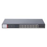 HIKVISION DS-3T1528HP-SI-24P4F – Switch Industrial Administrable / 24 Puertos Gigabit PoE+ / 4 Puertos SFP / Alcance Extendido 300 m (984.3 ft) / 370 W / Gestión en la Nube