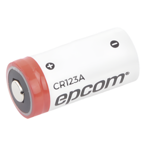 EPCOM POWERLINE CR123A – Batería de Litio CR123A / 3V / 1300 mAh / No Recargable / Acero Inoxidable / Operación -40°C a +60°C