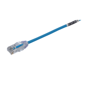 PANDUIT UTP28SP100BU – Cable de Parcheo Cat6 UTP / 28AWG Diámetro Reducido / 30.48 m (100 ft) / Azul / 250 MHz / PoE++
