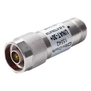 MINI CIRCUITS UNAT-30 – Atenuador en Línea / 30 dB / DC-6 GHz / 0.5 W / Conectores N Macho-Hembra / 50 Ω