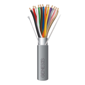 GENESIS 2219-1009 – Cable Multipar / 6 Pares 18 AWG / 1000 Pies (305 m) / Blindado / Riser CMR / Gris / Audio y Control