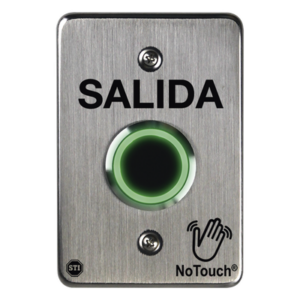 STI NT-SS101-ES – Botón de Salida NoTouch / IR Sin Contacto / Acero Inoxidable 304 / Tiempo Ajustable 0.5-20 s / Contacto Seco C / LED Bicolor