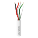 GENESIS 2115-5501/500 – Cable para Alarma / 4 Conductores / 18 AWG / Riser FT4 / 152 m (500 ft) / Blanco
