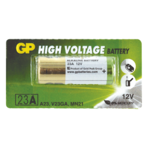 SYSCOM PARTS GOLDPEAKA23 – Batería Alcalina / 12 VCC / 23 Ah / Diseño Compacto / No Recargable / Terminales Planos Niquelados