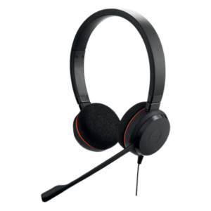 JABRA EVOLVE-20-DUO-MS – Auricular USB Profesional / Binaural / Micrófono con Cancelación de Ruido / Control de Llamadas Integrado / Certificación Microsoft Teams