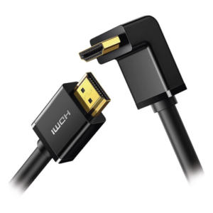 UGREEN 10174 – Cable HDMI 2.0 / Conector 90° / 4K@60Hz / 18 Gbps / 3 m (9.84 ft) / HDR / 32 Canales Audio / Triple Blindaje