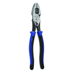 KLEIN TOOLS KT215-9 – Pinzas de Electricista / Alta Palanca 9 Pulgadas / Ponchadora Integrada / Corte y Agarre Reforzado / Mango Bimaterial