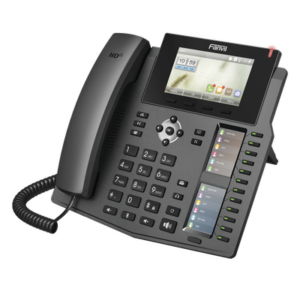 FANVIL X6 – Teléfono IP empresarial para 20 líneas SIP, Voz HD, 3 Pantallas LCD a Color, 12 teclas BLF, PoE