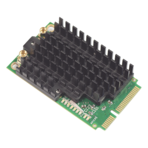 MIKROTIK R11E-5HND – Tarjeta MiniPCI-Express / Wi-Fi 4 / Banda 5 GHz / 2x2 MIMO / 27 dBm / 4920-5920 MHz / -40°C a +65°C