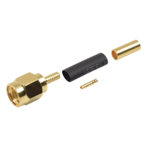 RF INDUSTRIES,LTD RP-3000-1B – Conector SMA Macho Inverso / Anillo Plegable / Bronce con Oro / RG-174/U, RG-316/U